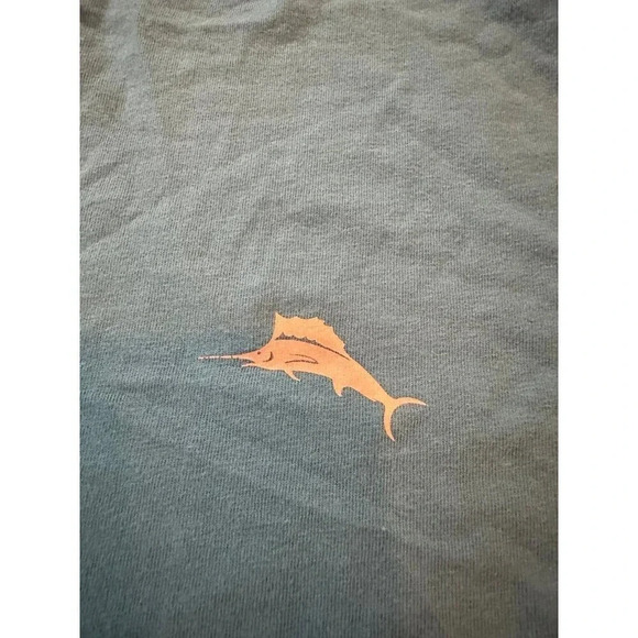 Tommy Bahama Live The Island Life T-Shirt Men's Medium M Short Sleeve Blue b42 - Picture 5 of 5